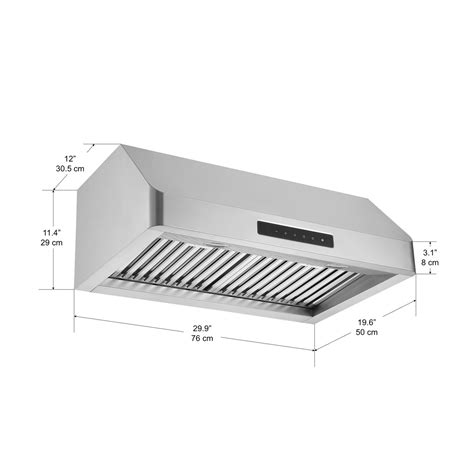 ancona range hood dimensions